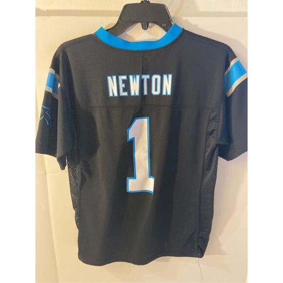 NFL NC Carolina Panthers jersey youth Large 14/16  Newton#1 rn#67891 - Picture 3 of 7